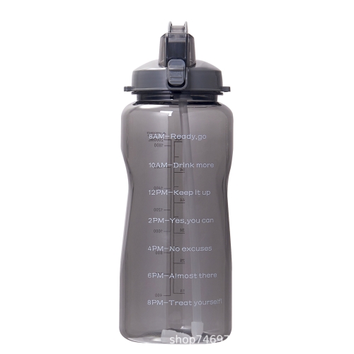 3.8L Large Capacity Men's Sports Water Bottle Tritan Material With Straw  and Lid Outdoor Gym