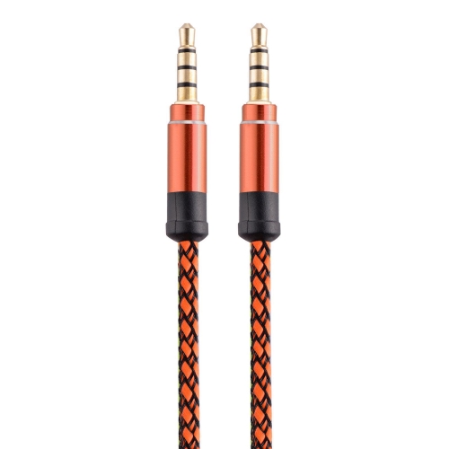 

3.5mm Male To Male Car Stereo Gold-Plated Jack AUX Audio Cable For 3.5mm AUX Standard Digital Devices, Length: 3m(Orange)