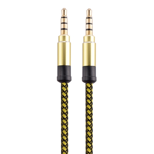 

3.5mm Male To Male Car Stereo Gold-Plated Jack AUX Audio Cable For 3.5mm AUX Standard Digital Devices, Length: 1.5m(Yellow)