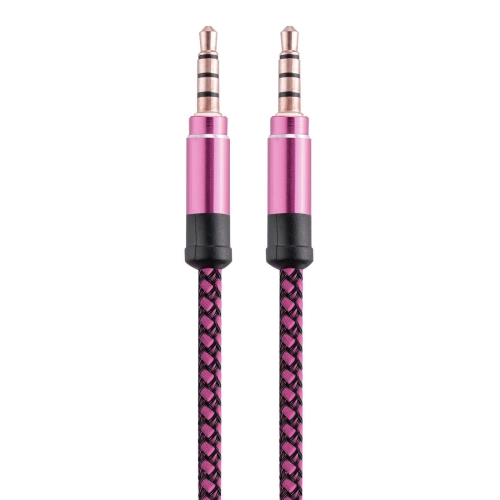 

3.5mm Male To Male Car Stereo Gold-Plated Jack AUX Audio Cable For 3.5mm AUX Standard Digital Devices, Length: 1.5m(Purple)