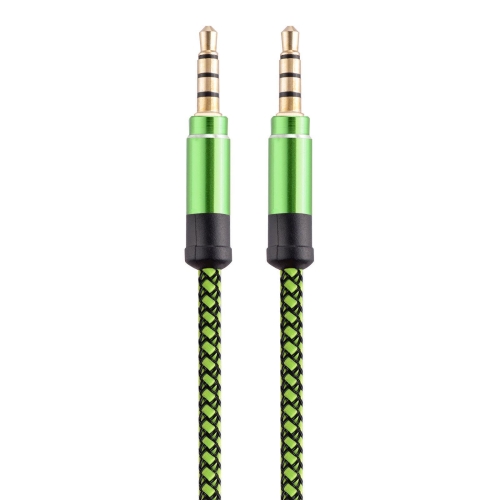 

3.5mm Male To Male Car Stereo Gold-Plated Jack AUX Audio Cable For 3.5mm AUX Standard Digital Devices, Length: 1.5m(Green)