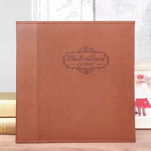 12-Inch 20-Page/40P Leather Cover Photo Album Commemorative Growth Book ...