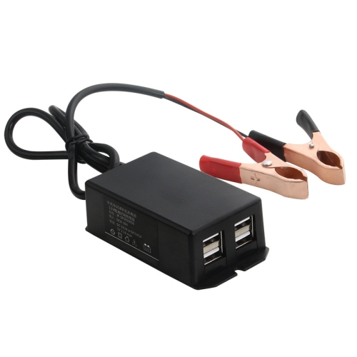 2 PCS 12 / 24V 4 USB-Schnittstelle Motorrad Auto Handy Ladegerät