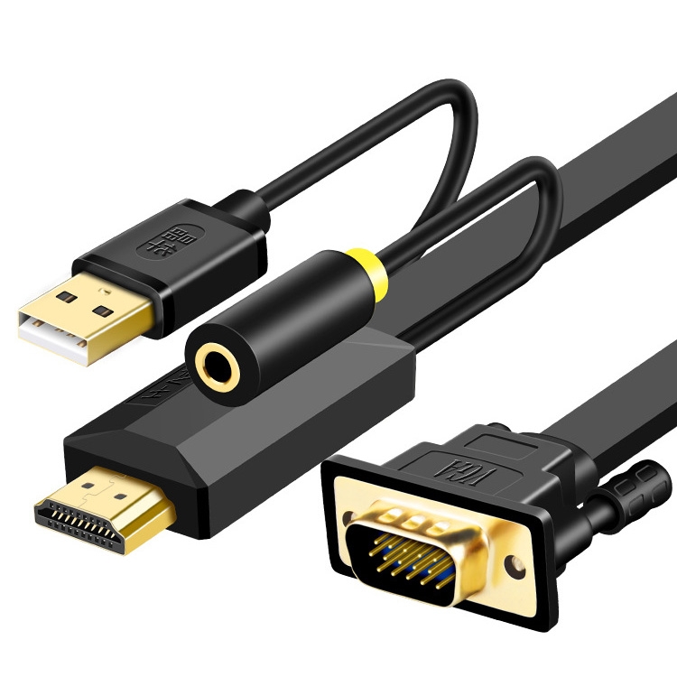 

3m JH HV10 1080P HDMI to VGA Cable Projector TV Box Computer Notebook Industrial Display Adapter Cable