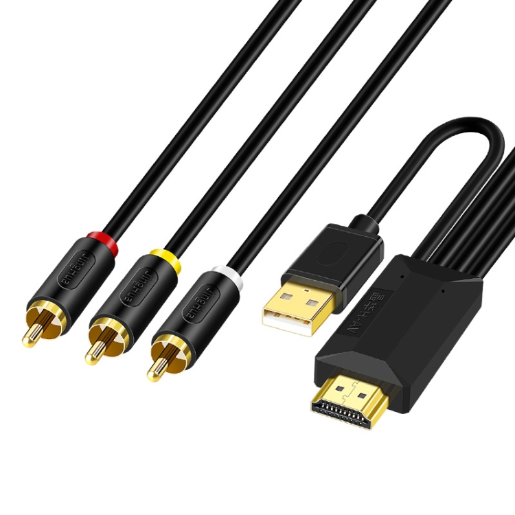 5m JingHua HDMI3RCA HDMI To 3RCA Conversion Cable SetTop TV Projector