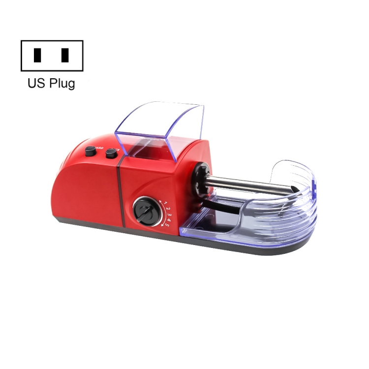 Portable Electric Cigarette Maker Fully Automatic Adjustable Electric  Cigarette Holder, Specification: US Plug(Red)