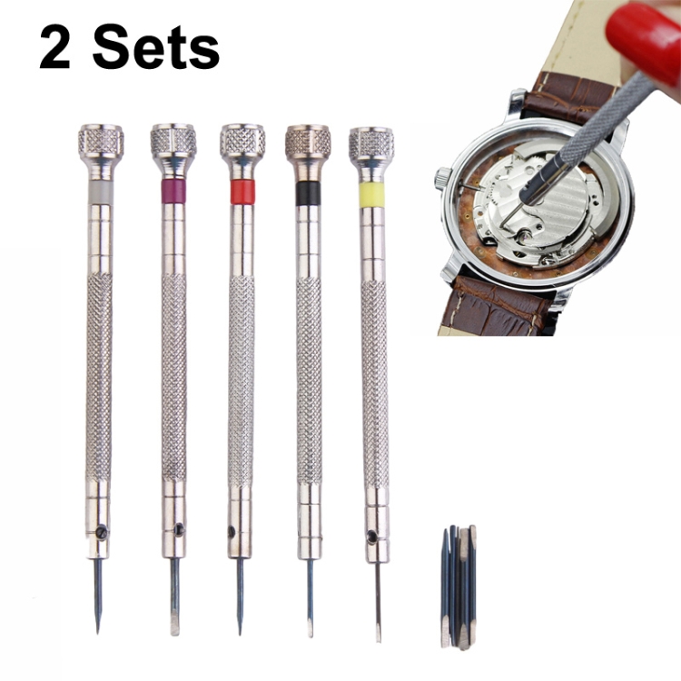 

2 Sets Watch Repair Tools Glasses Computer Screwdrivers, Style: Black Bits