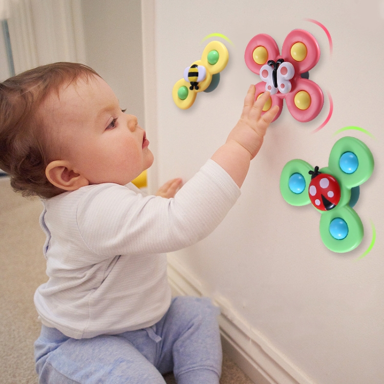 Jouet Spinner à Ventouse En Silicone - Anti-stress Et Ludique Pour Enfants - Fixation Par Succion