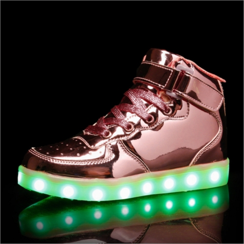 tijdschrift Veraangenamen Perth Blackborough Kinderen LED-lichtgevende schoenen Oplaadbare sportschoenen, maat: 29  (spiegelroze)