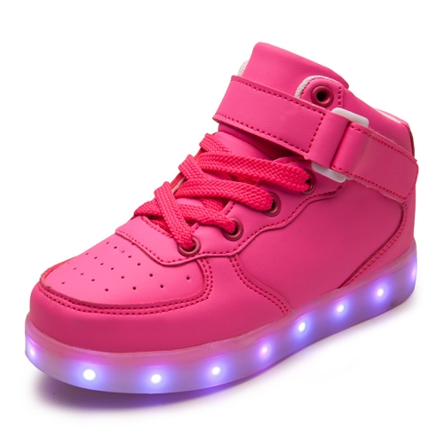 Triviaal Installeren morfine Kinderen LED-lichtgevende schoenen Oplaadbare sportschoenen, maat: 38 (roze)