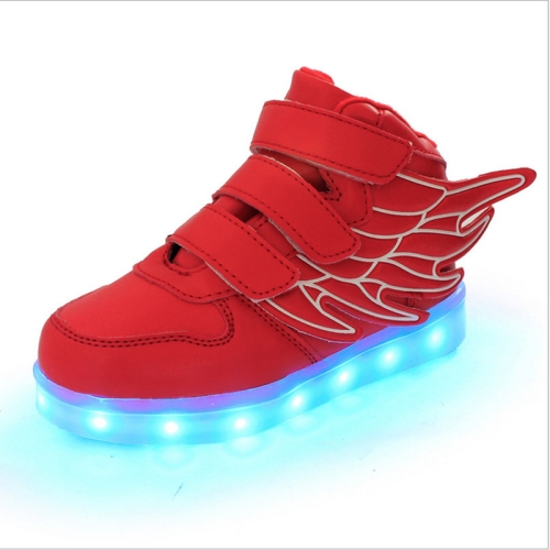 Zapatos de luz colores para niños Zapatos luminosos LED, 30 (rojo)