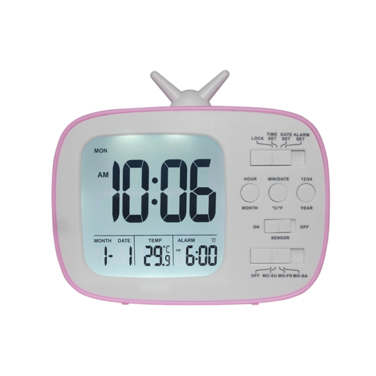 G179 Retro TV Reloj despertador Dormitorio Estudiante Cama Reloj