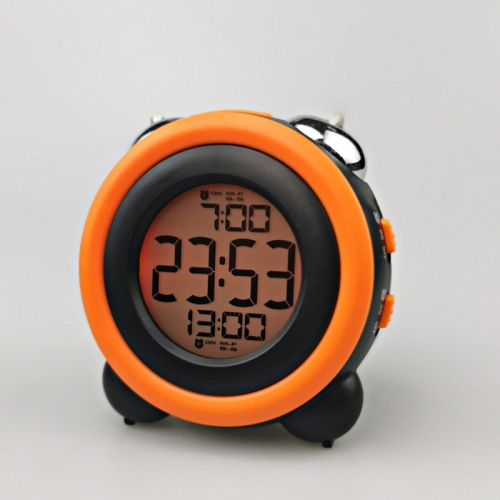 8218 Horloge numérique électronique à température LCD murale magnétique  mince et légère (noir)