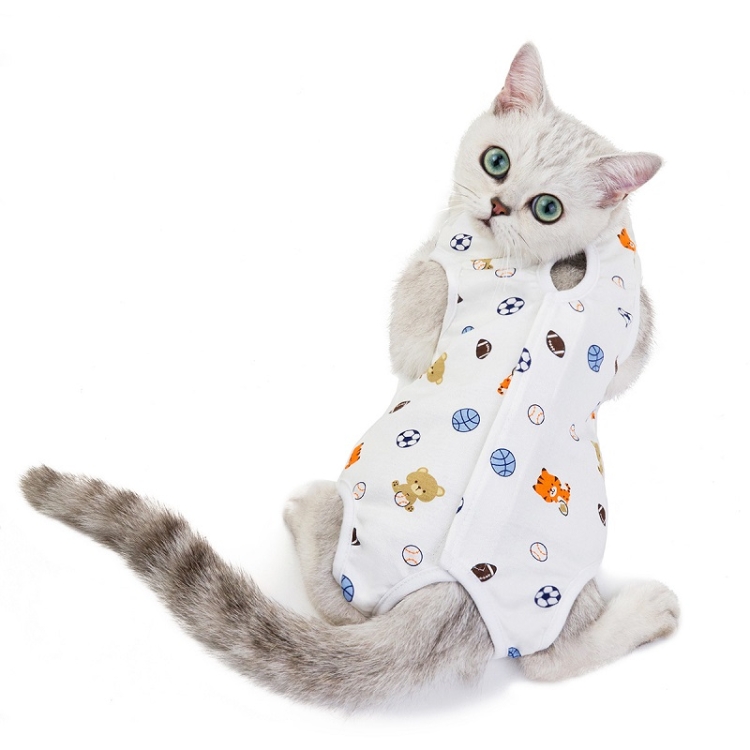 

Female Cat Breathable And Anti-Licking Sterilization Clothing, Size: S(Football)