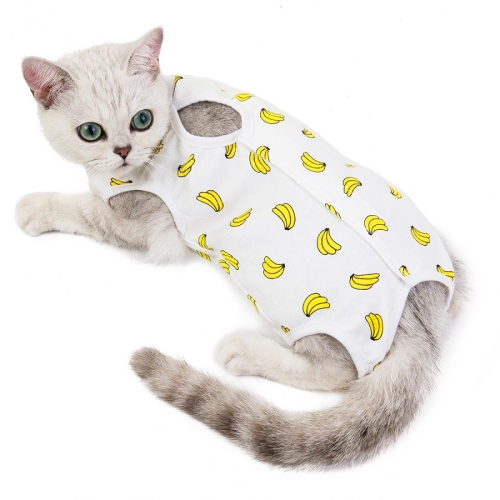 

Female Cat Breathable And Anti-Licking Sterilization Clothing, Size: XL(Banana)