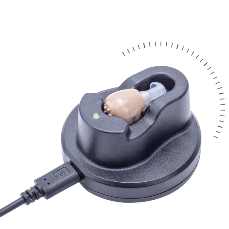 

Z-12 Rechargeable In-Ear Sound Amplifier Hearing Aid with USB Cradle Charger