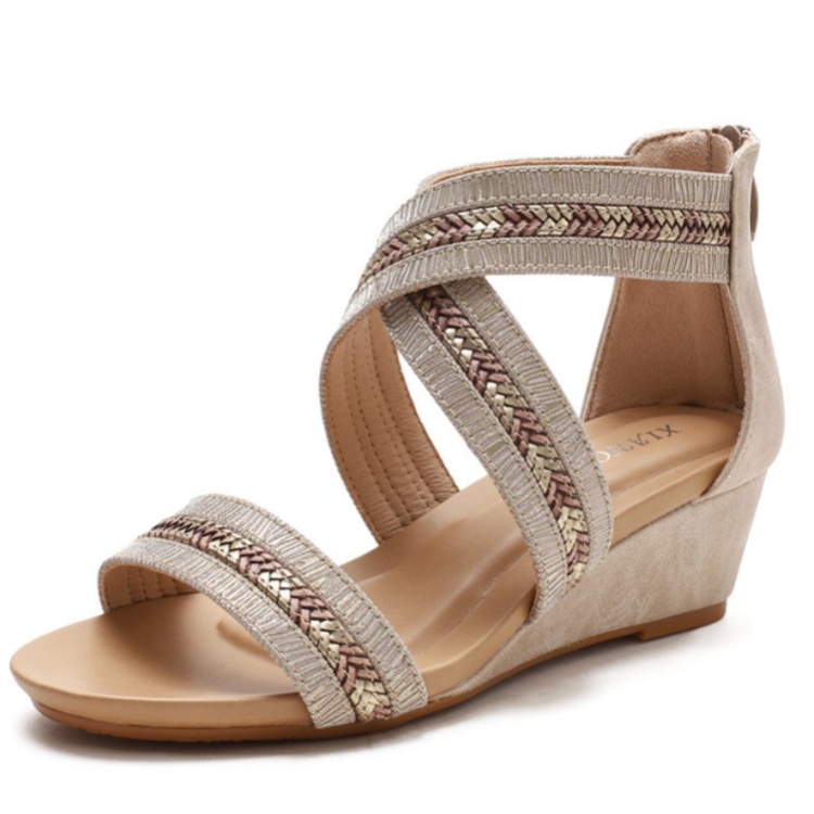 Ladies Summer Slope Heel Sandals Non 