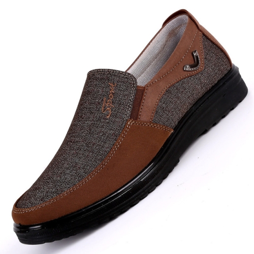 Zapatos planos de bajo, suela blanda, para hombre, talla de calzado: 49 (café)