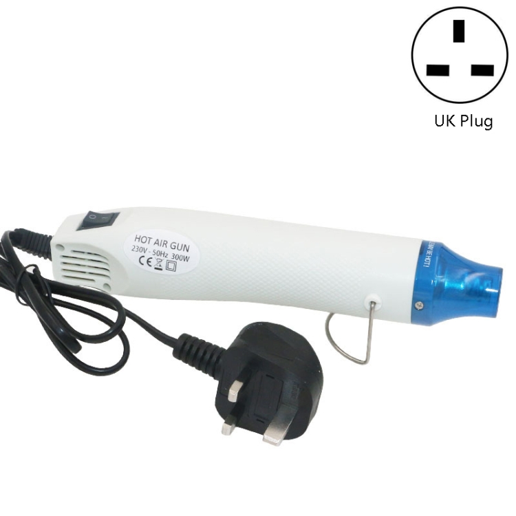 

230V Soft Ceramic Hot Air Device Rubber Stamp Heat Shrinkable Film DIY Appliance, UK Plug(White)