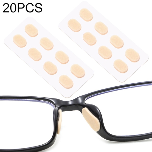 

20 PCS Glasses Nose Strip Soft EVA Sponge Nose Mat Comfortable No Pressure Mark Does Not Remove Makeup Anti-Height Eye Frame Nose(Skin Color 1.5mm)