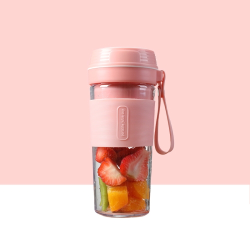 FS1300 Mini Juicer Home Tragbare Kochmaschine Student Juice Cup Juicer, Farbe: Cherry Blossom Double Blade