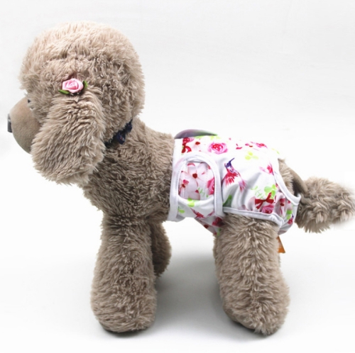 Женская собака физиологические брюки собаки эструс анти домогательные брюки,размер: м (цветок пиона)