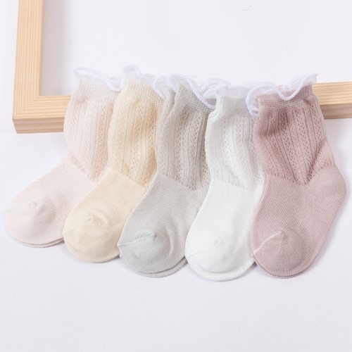 5 Pairs / Set Children Socks Spring And Summer Mesh Thin Cotton ...