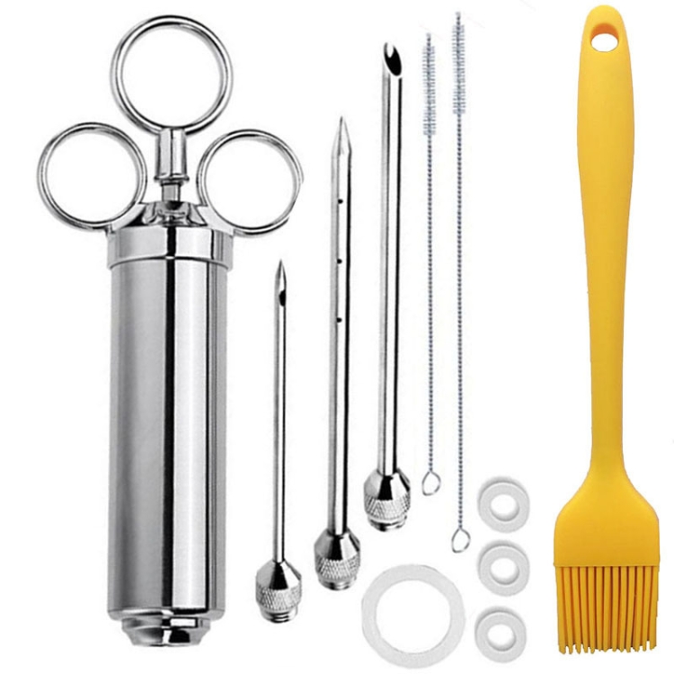9 in 1 Stainless Steel Seasoning Turkey Syringe Kitchen Seasoning Syringe