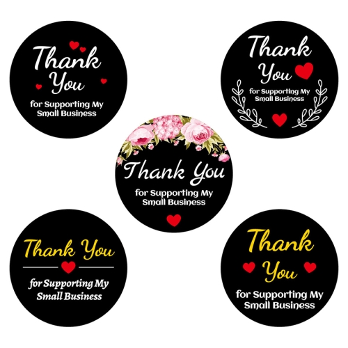 

2 Sets Love Thank You Gilding Stamping Sticker(Black)