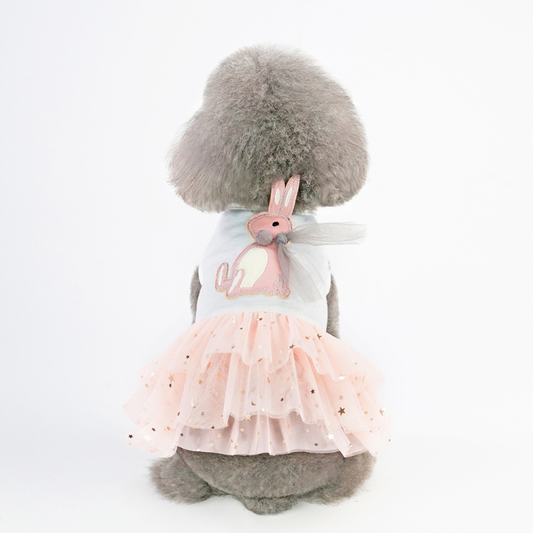 

Pet Clothing Dog Skirt Cat Spring And Summer Rabbit Skirt, Size: L(Upper Body White)