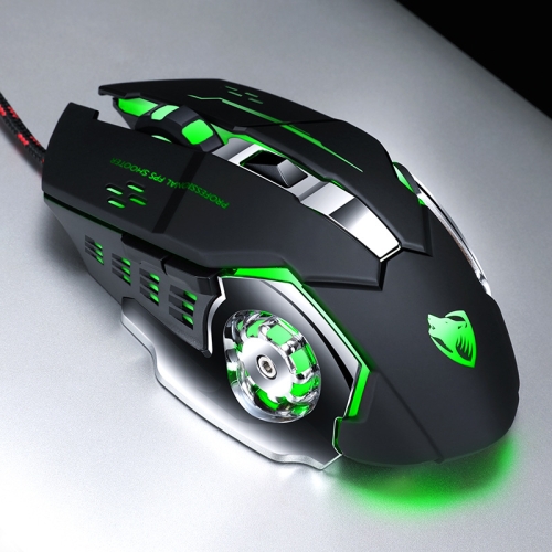 T-Wolf V6 อินเตอร์เฟซ USB 6-Buttons 3200 DPI เมาส์แบบ ใช้สายการเล่นเกมกลแมโครการเขียนโปรแกรม 7 สีเรืองแสงเมาส์เล่นเกมความยาวสายเคเบิล: 1.5 เมตร (นิยามมาโครรุ่นเงียบสีดำเงิน) T-Wolf V6 อินเตอร์เฟซ Usb 6-Buttons 3200 Dpi เมาส์แบบ ใช้สายการเล่นเกมกลแมโครการเขียนโปรแกรม 7 สีเรืองแสงเมาส์เล่นเกมความยาวสายเคเบิล: 1.5 เมตร (นิยามมาโครรุ่นเงียบสีดำเงิน)