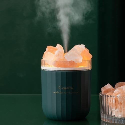 

A07 Crystal Salt Humidifier USB Charging Home Aromatherapy Humidifier(Green)