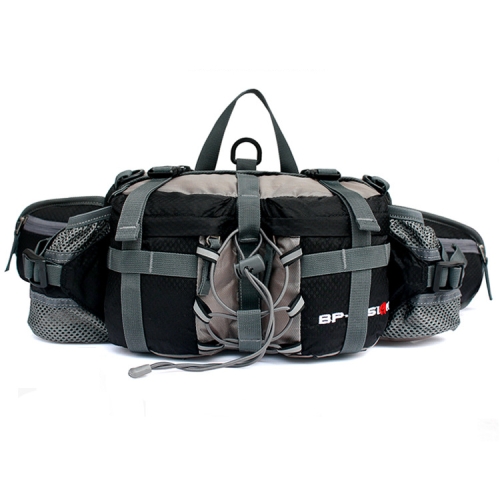 

5L Outdoor Sports Multifunctional Cycling Hiking Waist Bag Waterproof Large-Capacity Kettle Bag, Size: 28.5 x 15 x 13cm(Black)