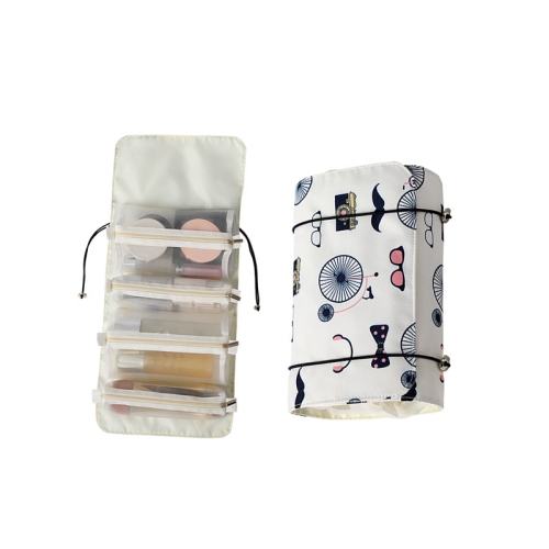 

4 In 1 Multi-Function Cosmetics Storage Bag Removable Large Capacity Travel Convenient Cosmetic Bag Wash Bag, Colour: Upgrade White