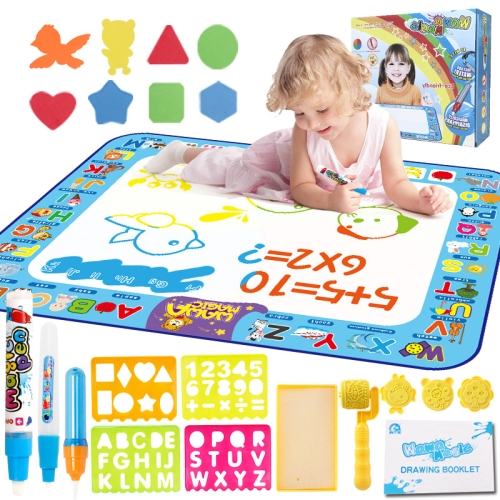 

6613 Children Water Drawing Canvas Color Writing Magic Graffiti Mat, Size: 100 x 70cm, Style: 3 Pens-Boxed