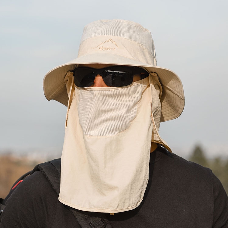 

Multifunction Fisherman Hats Outdoor Speed Drying Fishing Breathable Sun Hats(Beige)