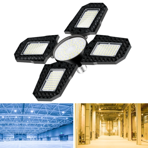 

120W LED Garage Light Factory Warehouse Folding Four-Leaf Lamp(Cold White Light)