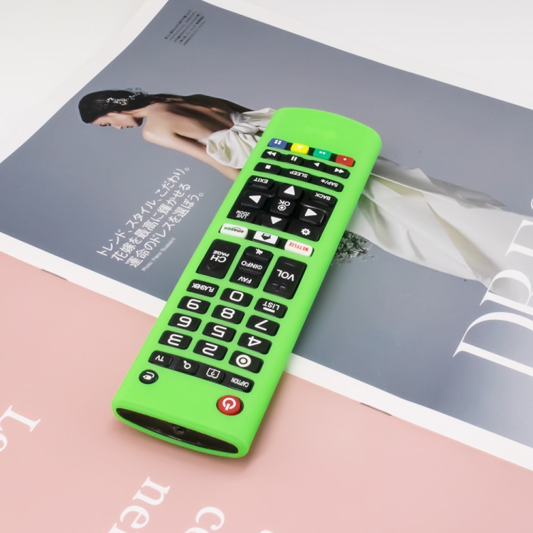 

Y14 Remote Silicone Protective Case With Lanyard For LG AKB75095307/74915305/75375604(Luminous Green)