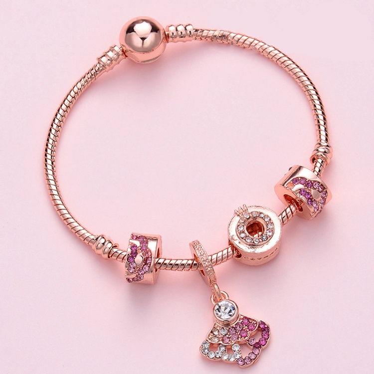 

SL132 20cm Women Rose Gold Beaded Bracelet