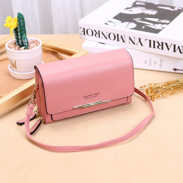 

Ladies Wallet Large Capacity Multi-Function Shoulder Bag(Pink)