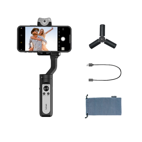 

Hohem ISteady V2 Smartphone 3-Axis Gimbal Stabilizer AI Visual Tracking LED Video Light,Style: Black