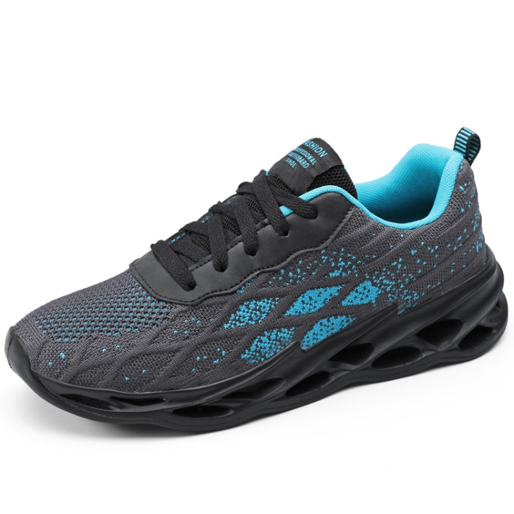 

Summer Flying Knit Sports Men Shoes Lightweight Breathable Mesh Casual Shoes, Size: 42(Gray)