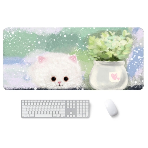 

300x800x3mm illustration Cartoon Pattern Waterproof Non-Slip Mouse Pad(Shy Cat)