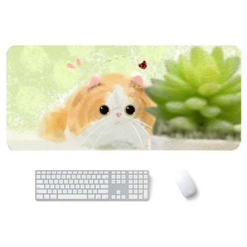 

300x800x3mm illustration Cartoon Pattern Waterproof Non-Slip Mouse Pad(Yellow Cat)