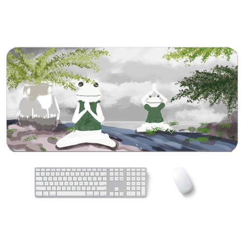 

300x800x3mm illustration Cartoon Pattern Waterproof Non-Slip Mouse Pad(Practicing Yoga Frog)