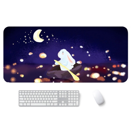 

300x800x3mm illustration Cartoon Pattern Waterproof Non-Slip Mouse Pad(Rabbit On The Road)