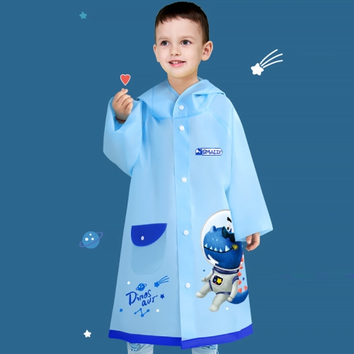 

Smally Cartoon Children Raincoat EVA Waterproof Student Split Poncho, Size: L(Glacial Blue)