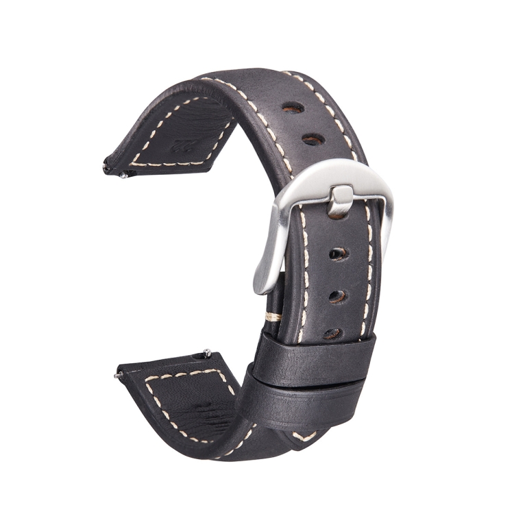 Quick Release Watch Band Crazy Horse Leather Retro Watch Band For