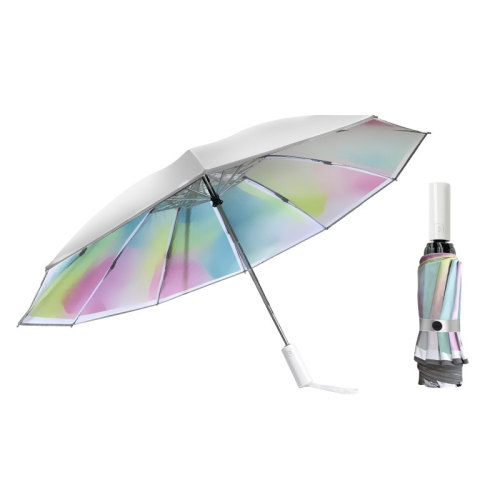 

3021 Automatic Rain And Sun Dual-Purpose Umbrella Sun-Proof And Anti-Rebound Folding Umbrella(Illusion Pink)