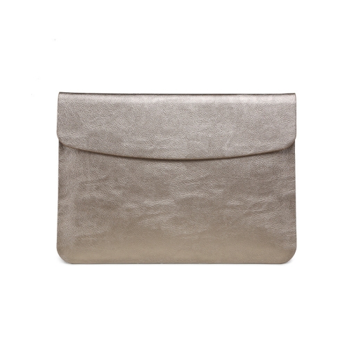

Horizontal Litchi Texture Laptop Bag Liner Bag For MacBook 15 Inch A1707 / 1990(Liner Bag Golden)